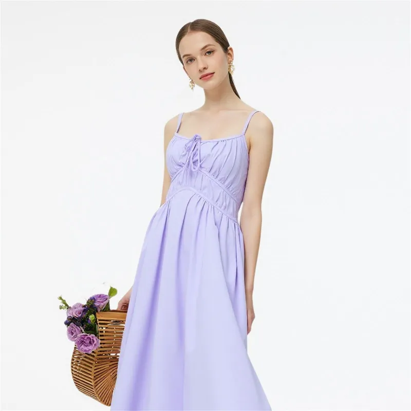 GOELIA Slip Dresses Women's 13P Light Gray Purple-1