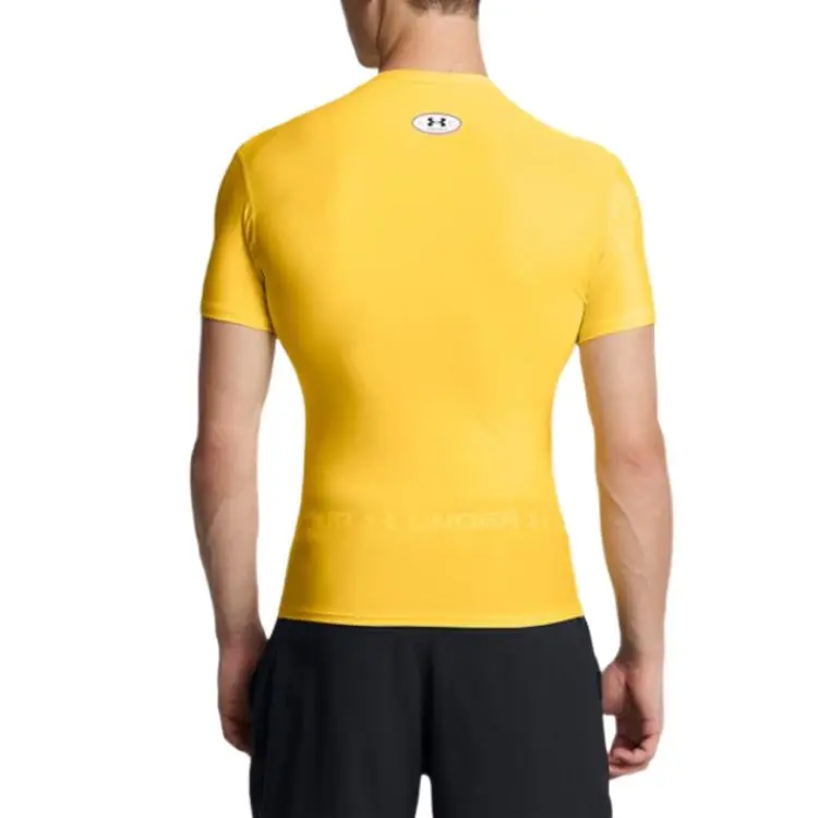 Under Armour HeatGear OG Compression T Shirt Men's Yellow-3
