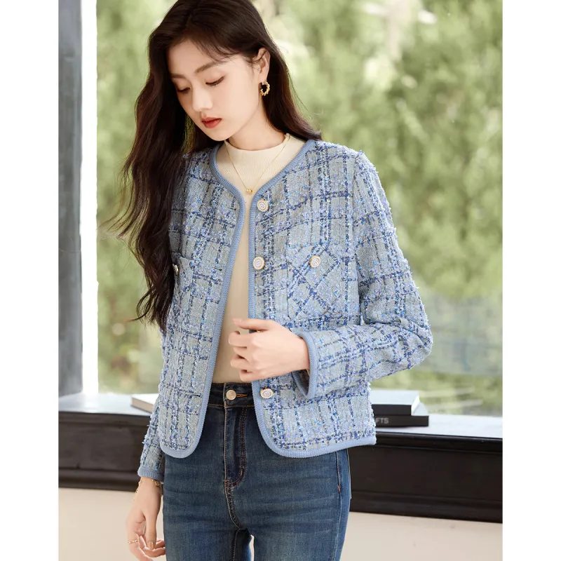 Like The Age Of Water Velvet feel Coat Regular Women's Blue-1