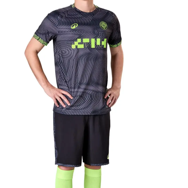 DECATHLON Soccer Jerseys Men's Black/Neon Yellow-2