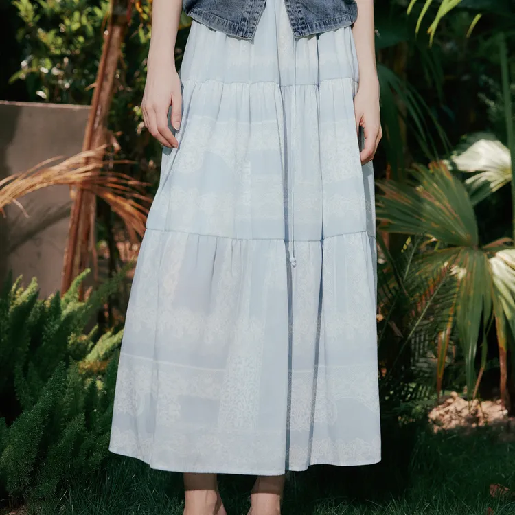 ELLE Casual Long Skirts Women's-12