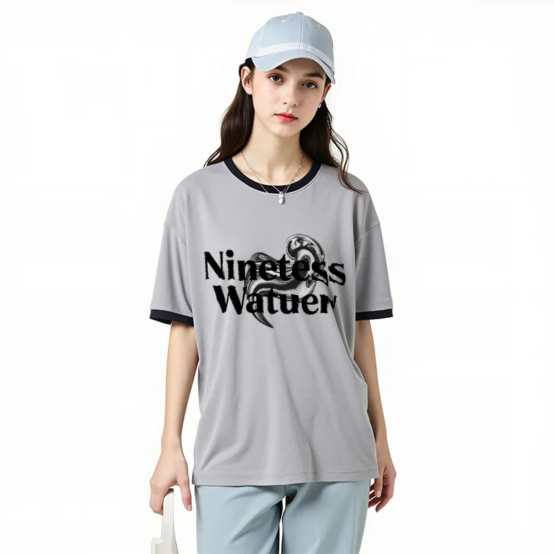 FAIRWHALE Drop Shoulder Sleeve T Shirt Women's-22