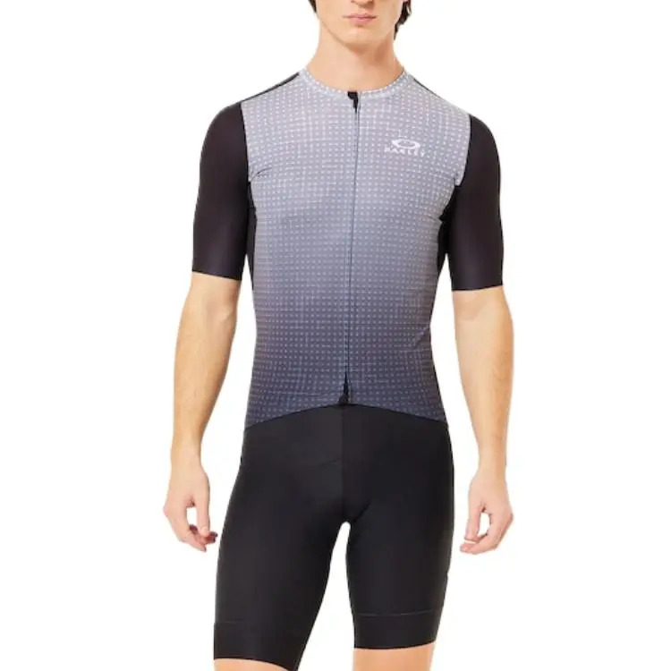 Oakley Endurance Dazzle Cycling Clothing Men's Black And Gray Striped Letter Combination-3