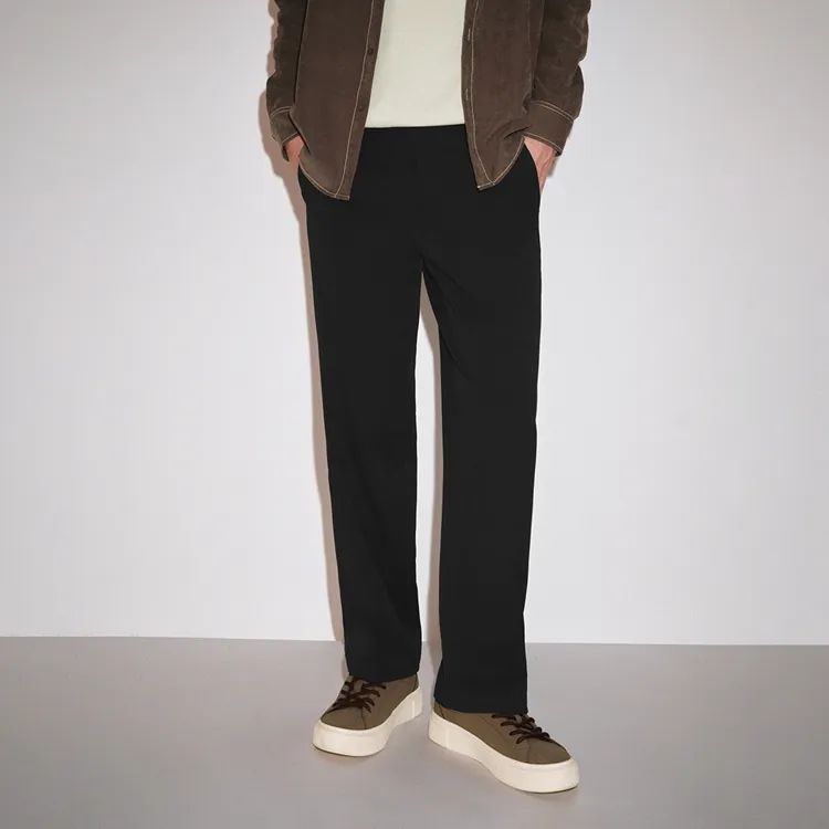URBAN REVIVO Casual Pants Men Jet Black-2