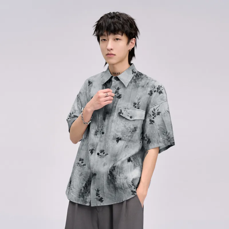 HERBEL Shirts Men Gray Blue-3