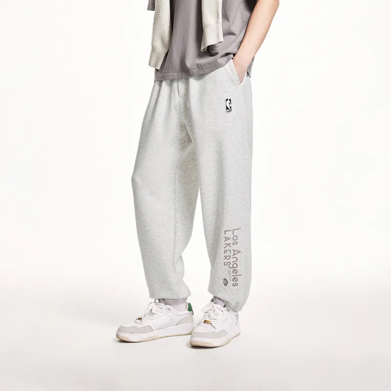JACK JONES· x NBA Knitted Sweatpants Men's G01 Stone Gray Heather-2