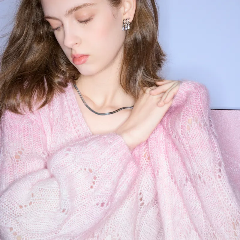 3COLOUR Knitwear Women's Cherry Blossom Pink-4