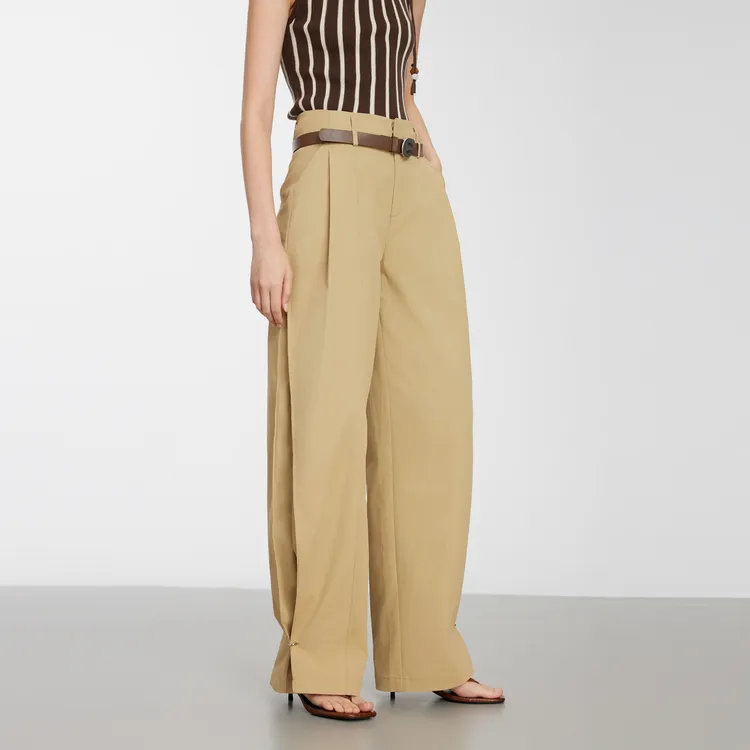 ELLE Casual Pants Women's Light Khaki-4