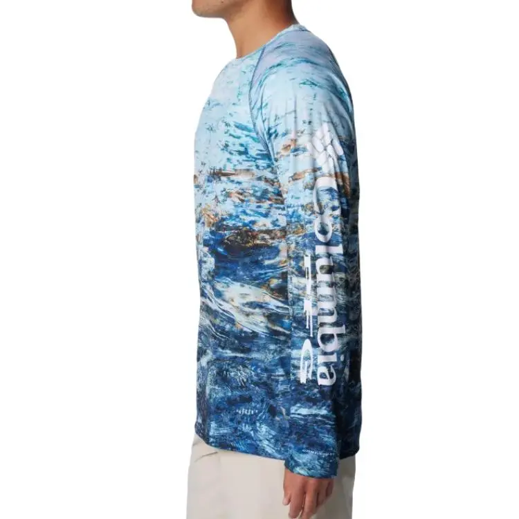 Columbia PFG Super Terminal Tackle T-Shirt Men's Carbon Deep Sea Faded-2