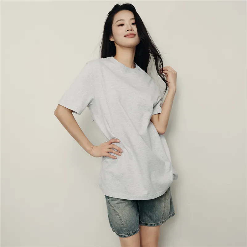 UNIQLO T Shirts Women's 02 Light Heather Gray-7