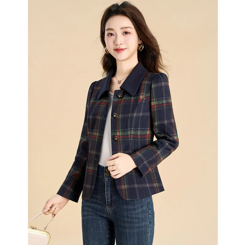 Mylan Cropped Coat Women's Blue-5