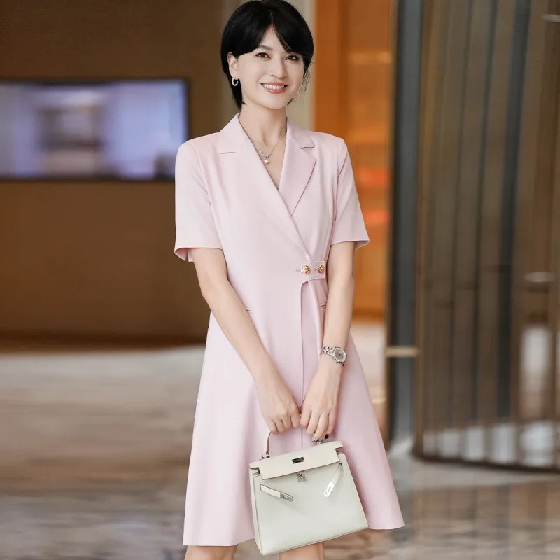 ONE SHALLOW Short Sleeved Dresses Women's Pink-2