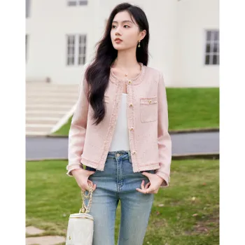 Like The Age Of Water Spring Velvet feel Coat Regular Women's Pink