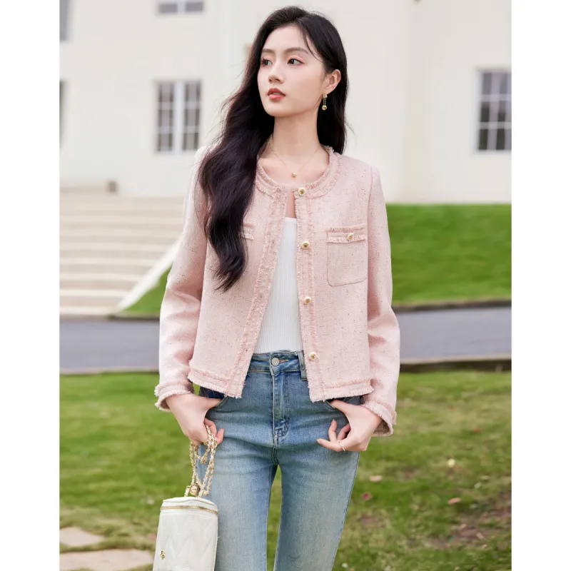 Like The Age Of Water Spring Velvet feel Coat Regular Women's Pink-0