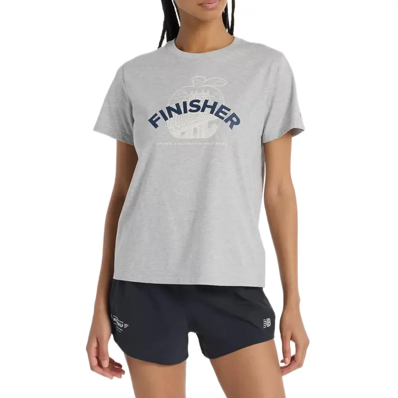 New Balance United Airlines NYC Regular T Shirt Women's Gray-1