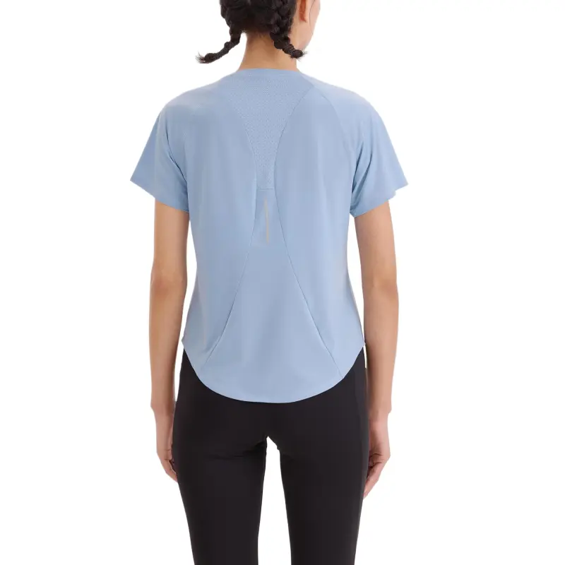 DECATHLON Raglan Sleeve T Shirt Women's Washed Denim Blue-3