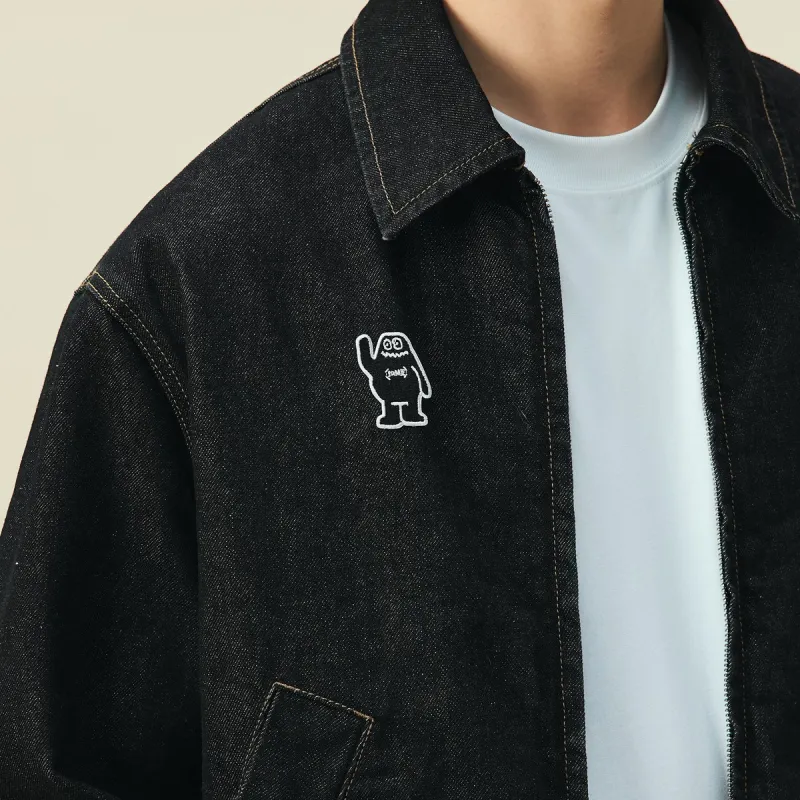 MYSAMESAME Jackets Coats Unisex Denim Black-4