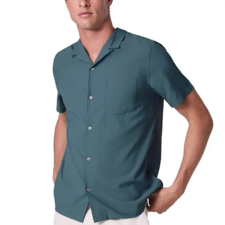 Vuori SS25 Shirt Men's Light Deep Sea Blue Gray/Light Deep Sea Heather-3