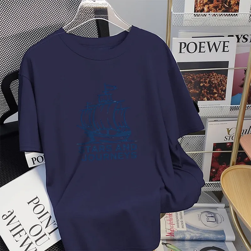 FAIRWHALE Drop Shoulder Sleeve T Shirt Women's-11