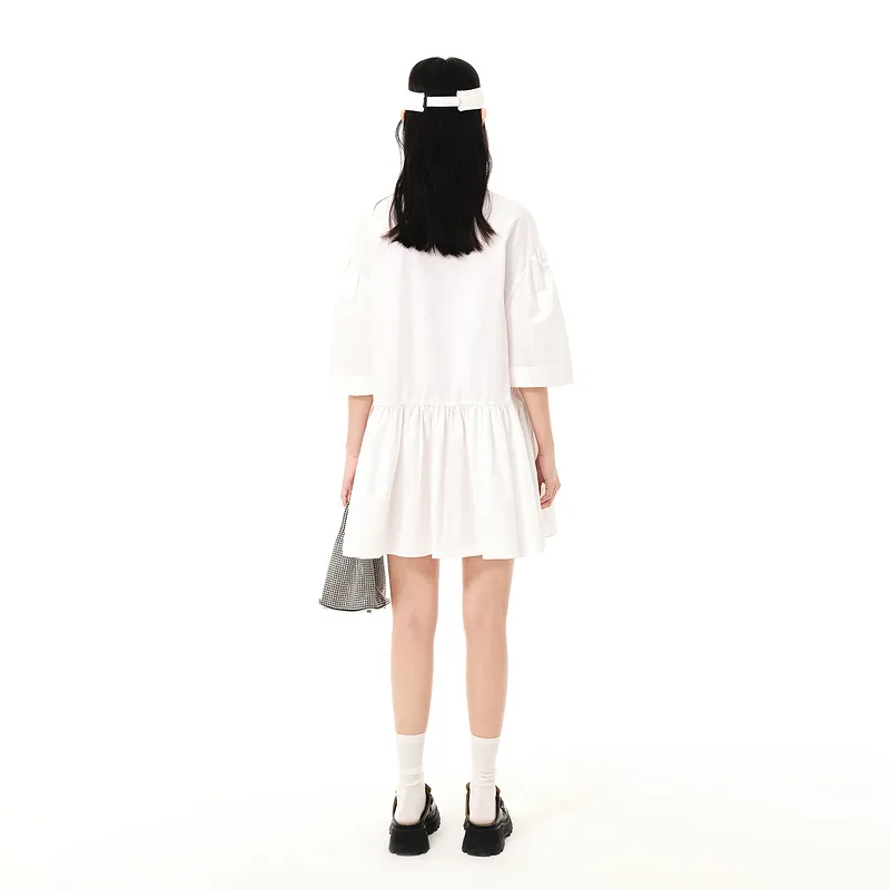 D'zzit Short-Sleeved Dresses Women's White-2