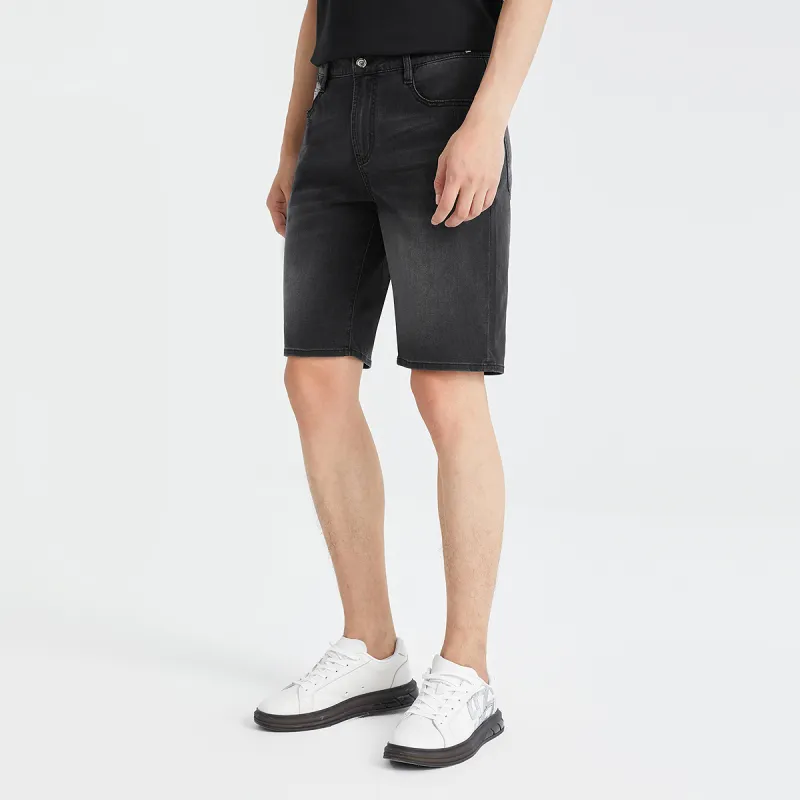 LESS IS MORE Denim Shorts Men's Black 24XST10101-3