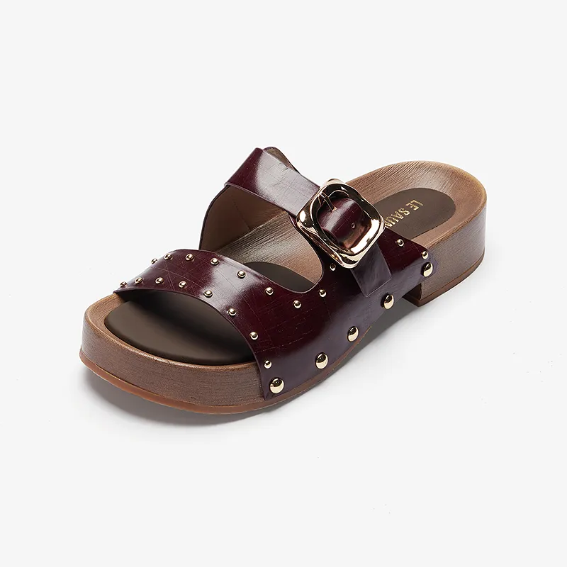 Le Saunda Rubber Sole Slide Slippers Women's-5