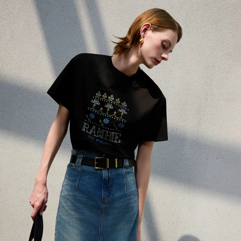 3COLOUR T Shirt Women's Classic Black-2