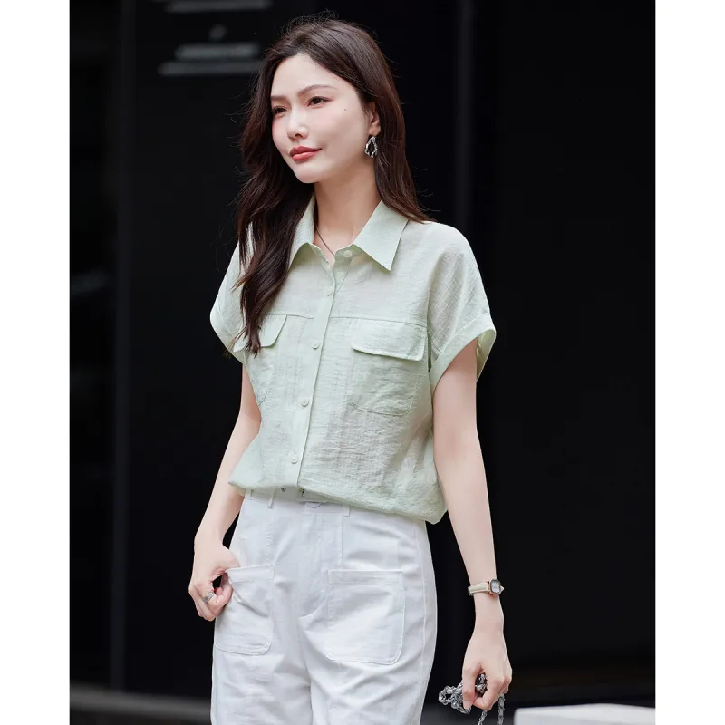 TERRE BLEUE Shirts Women's Light Green-2