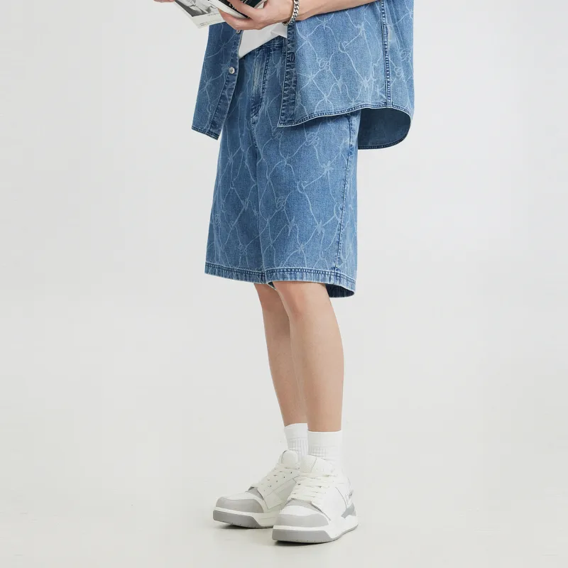 Cabbeen Denim Shorts Men's Cerulean 47-4