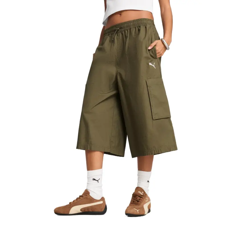 PUMA FutureArchive Cargo Shorts Unisex Green-2