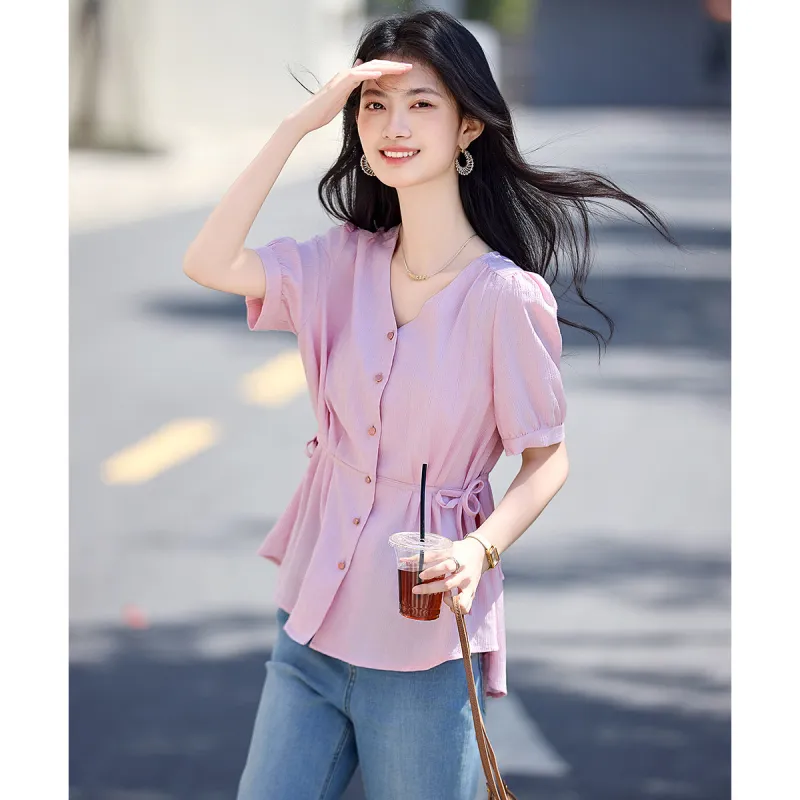 Still quiet Shirts Women's Pink-3
