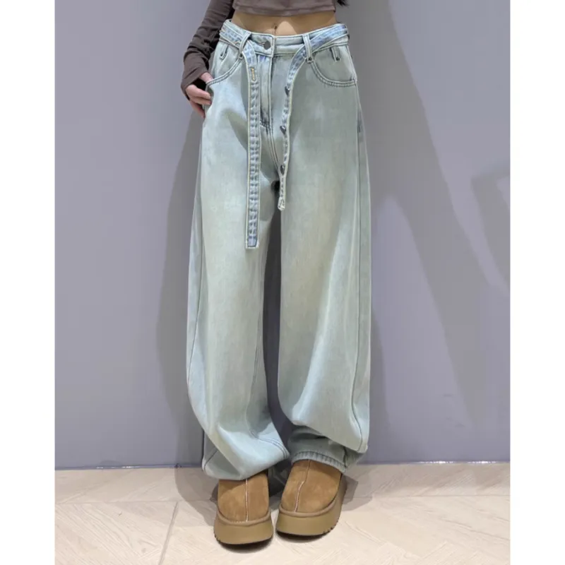 XIANSINIAO Jeans Women's Light Blue-1