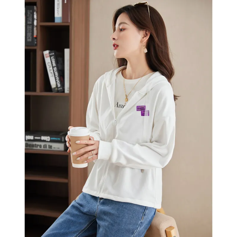 Like The Age Of Water Velvet feel Coat Slim Fit Women's White-2