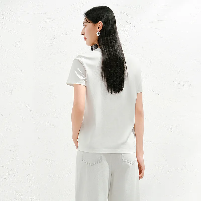 JZ. ANNAKRO T Shirts Women's White-3