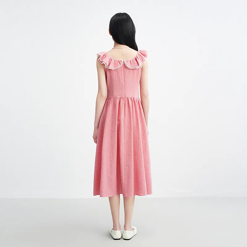 LEDIN Sleeveless Dress Women's Cherry Red-6