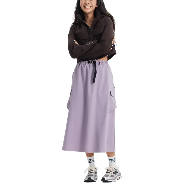 DECATHLON Casual Long Skirt Women's Smokey Mauve-4