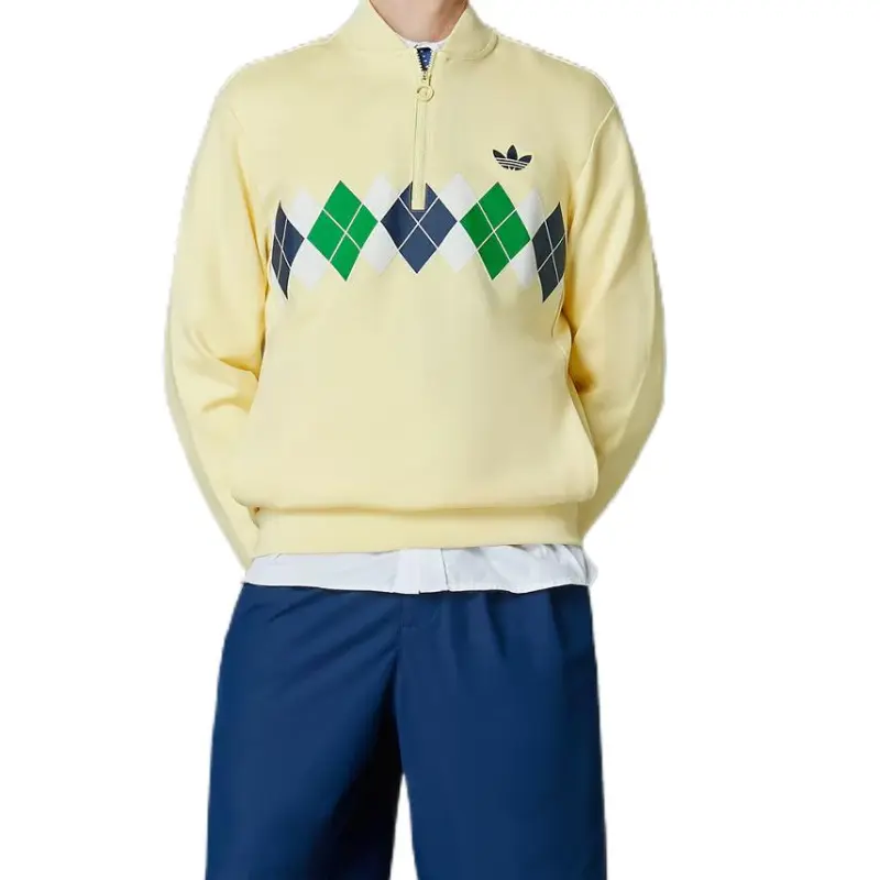 Adidas Originals Argyle Printed 1/4 Zip Sweatshirt-3