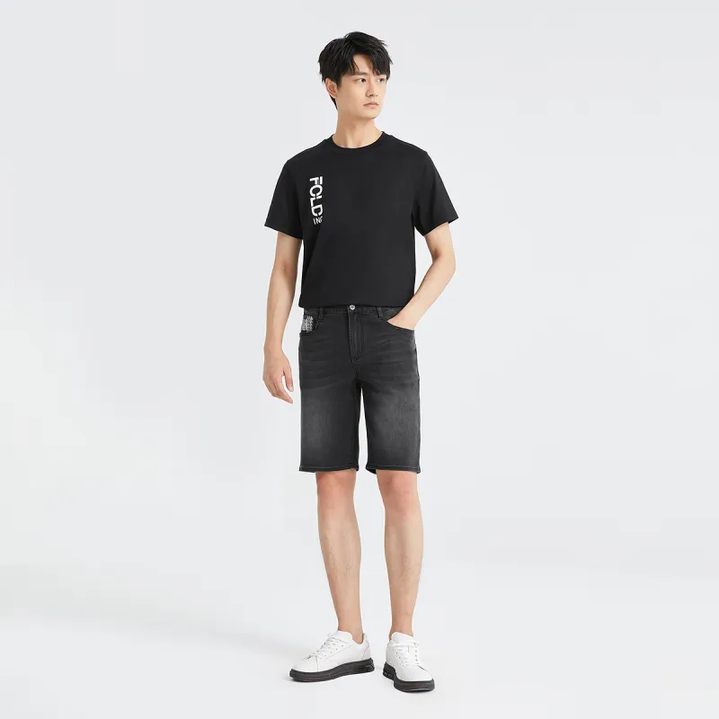 LESS IS MORE Denim Shorts Men's Black 24XST10101-6