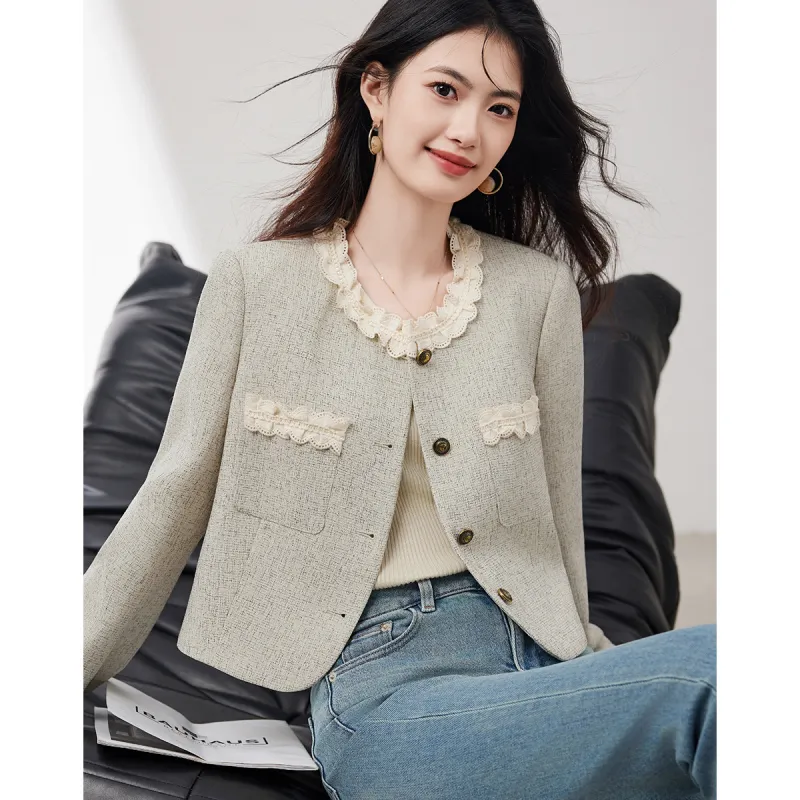 XINFEIYU Jacket Women's Light Gray-2