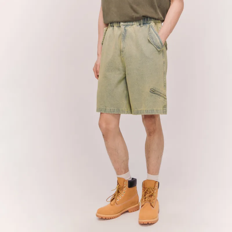 NO ONE ELSE Denim Shorts Unisex Denim Blue-3