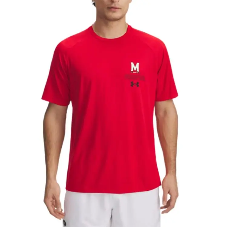 Under Armour TechCollegiate T Shirt Men's Red-2