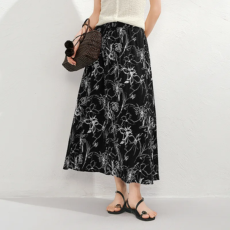 JZ. ANNAKRO Casual Long Skirt Women's-5