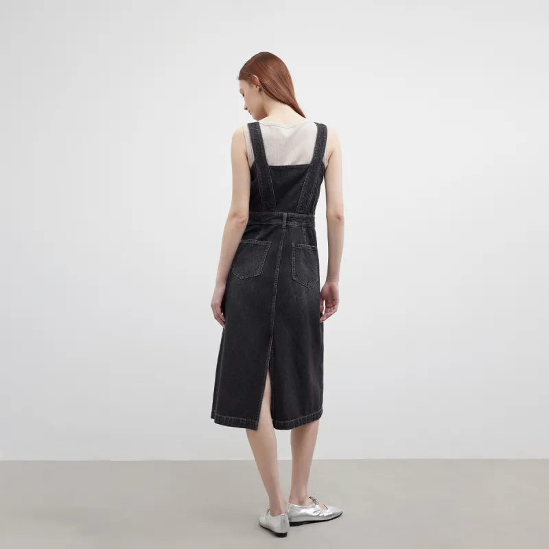 ONLY Slip Dresses Women's Dark Denim Gray-3