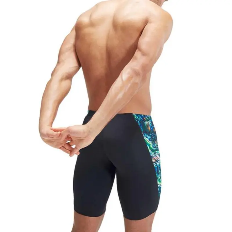 Speedo V Cut 5 Swimming Shorts Men's Black Blue-1