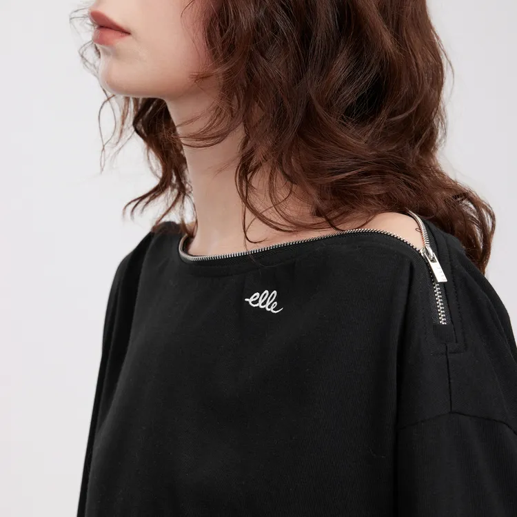 ELLE T Shirts Women's Black-5