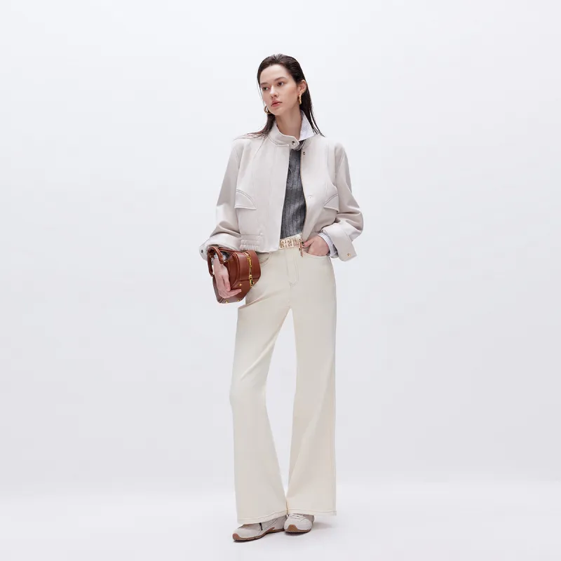 ONLY Cropped Coats Women's Bellflower Gray-2
