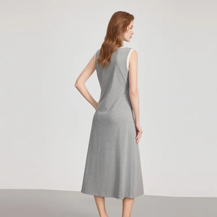 ELLE Sleeveless Dresses Women's Light Gray-6