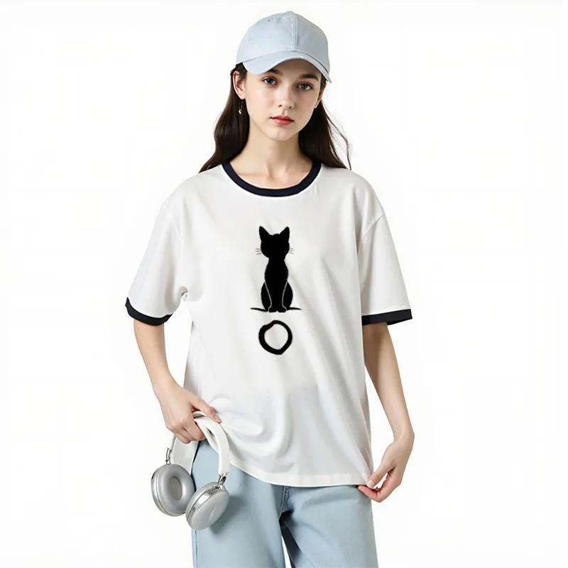 FAIRWHALE Drop Shoulder Sleeve T Shirt Women's-3