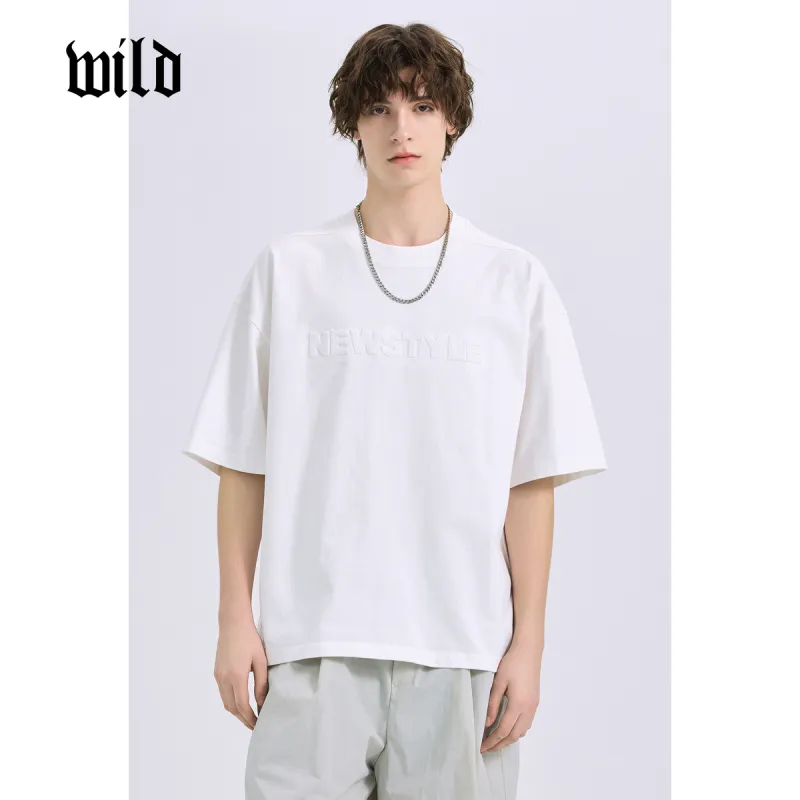 WILD LEADER T Shirts Men Minimalist White[TW5118171]-1