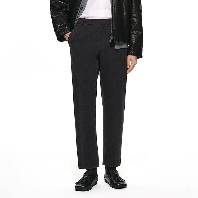 CROQUIS Black Thread Casual Pants Men's Jet Black-2